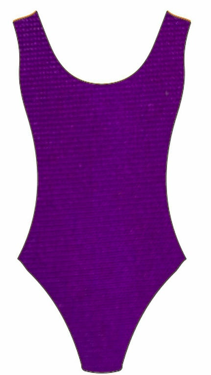 FLURO PURPLE 80S LEOTARD SMALL/MEDIUM